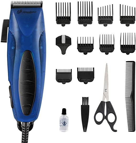 SUPRENT Hair Clippers for Men, Corded Hair Cutting Kit for Men, Hair Trimmer with 28 Precise Cutting Length, Hair Cutting Machine for Family Use (Blue)