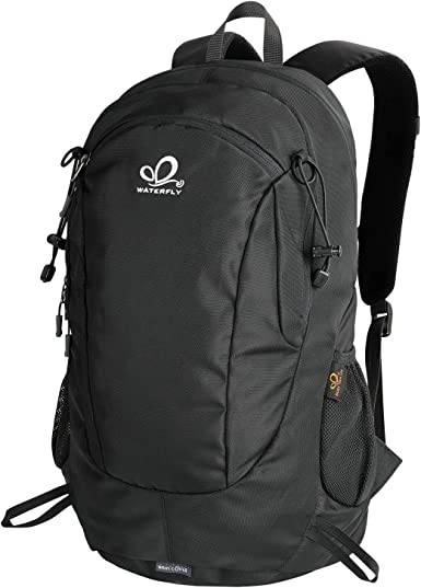 WATERFLY Lightweight 30L Hiking Backpack: Casual Travel Daypack with Rain Cover for Camping Climbing Man Woman