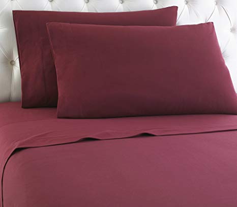 Shavel Micro Flannel Sheet Set, Twin, X-Large, Wine