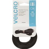 VELCRO Brand - ONE-WRAP Thin Ties Reusable Light Duty - 8 x 12 Ties 25 Ct - Black