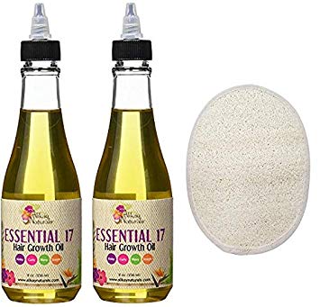 Alikay Naturals Essential 17 Hair Growth Oil Natural Emu Oil, Tea Tree Oil 8 Ounce (2PCS)