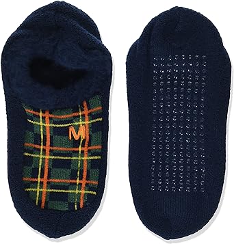 Merrell Unisex-adults Men's and Women's Cozy Gripper Slipper Socks - Unisex Soft Brushed Inner Layer and Full Cushion