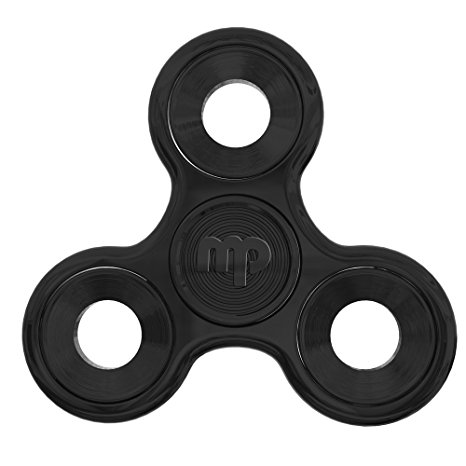 MUPATER fidget spinners, EDC spinner fidget toys, tri-spinner fidget toy relieves your ADHD, anxiety, and boredom Premium Quality All Black