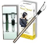 Chef Caron Wine Wand TM - The Original Pourer Aerator and Iceless Chiller - 3 in 1 Accessory - Stainless Steel Rod and Drip-free Acrylic Pour Spout