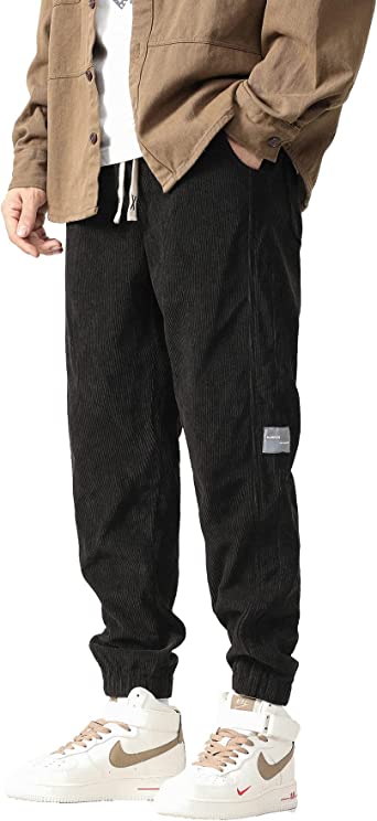 PRIJOUHE Men's Joggers, Sweatpants, Low Crotch Sweats Slim Fit Trousers Harem Hip Hop Pants