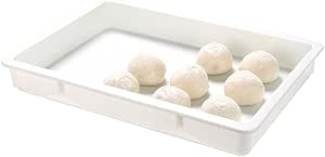 26 x 18 x 3 Inch Proofing Box, 1 Rectangle Dough Box - Stackable, Dishwashable, White Plastic Pizza Dough Boxes, Durable, Lids Sold Separately