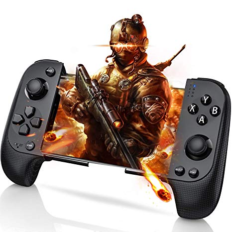 HUIMEOW Mobile Game Controller, iOS&Andriod Phone Controller for PUBG, Wireless Game Remote Gamepad for iPhone, [2019 Newest] Phone Game Controller Compatible with Bluetooth