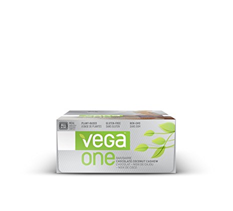 Vega One All-in-One Meal Bar, Chocolate Coconut Cashew, 2.26oz Bar, 12 Count