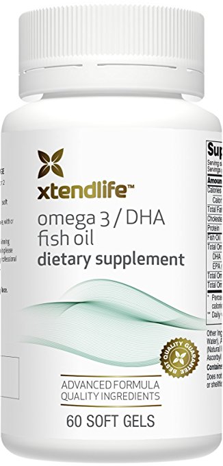Xtend-life Omega 3 / DHA Fish Oil - Natural and Fresh with High DHA and EPA Content (60 Soft Gels)