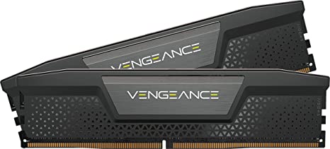 Corsair VENGEANCE DDR5 64GB (2x32GB) 5600MHz C40 Intel Optimised Desktop Memory (Onboard Voltage Regulation, Custom XMP 3.0 Profiles, Solid Aluminum Heatspreader) Black (CMK64GX5M2B5600C40)