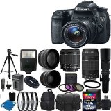 Canon EOS 70D 202 MP Digital SLR Camera Kit Bundle with Lens Stand and Accessories 16 Items