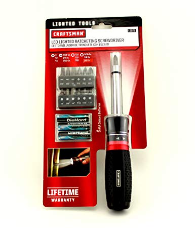 Craftsman 13- In -1 Aluminum Ratcheting LED Lighted Screwdriver, 9-3878