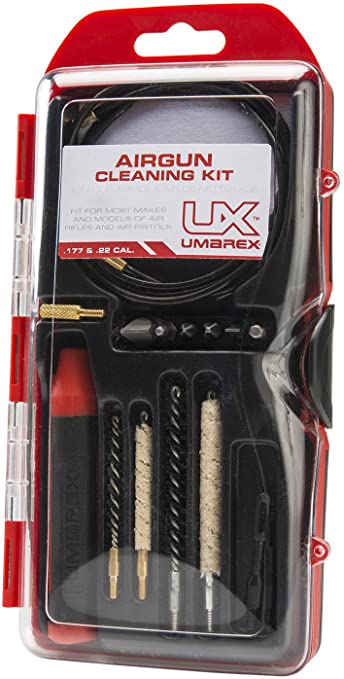 Umarex .177 and .22 Caliber Air Gun Cleaning Kit - Includes Cleaning Rod, Brushes, Mops, Jags, Pads, Driver Set and Thread Adapter