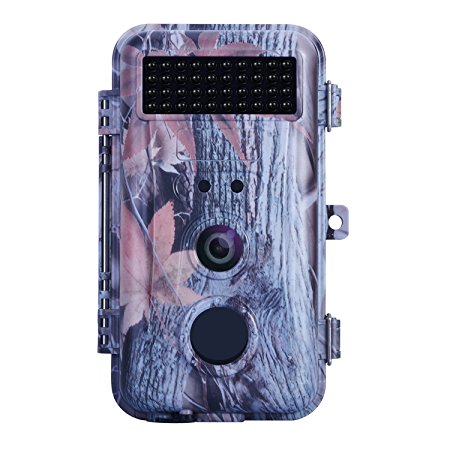 BlazeVideo 2.36" LCD 16MP 1080P HD Game Trail Hunting Camera, Wildlife Animal Camera Cam Camouflage, Hunter Scouting Security Surveillance Camera Motion Detection Sensor Activated Waterproof with 40PCs 65ft 20M Night Vision Infrared LEDs, Record Video and Take Picture, Fast Trigger Speed