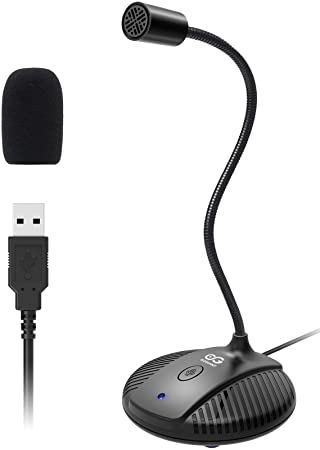 ELEGIANT USB Microphone for Computer Gaming PC Mic with Mute Button, Computer, PC, Laptop, Mac, LED Indicator -360 Gooseneck Design -Recording, Dictation, YouTube, Gaming, Streaming, Omnidirectional