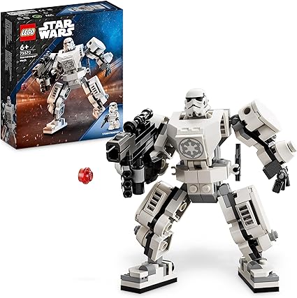 LEGO 75370 Star Wars Stormtrooper Mech Set, Buildable Action Figure Model with Jointed Parts, Minifigure Cockpit and Large Stud-Shooter, Collectible Toy for Kids Aged 6 and Up