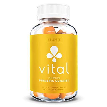 Vital Turmeric Gummies - Turmeric Curcumin Supplement with Ginger - Tasty Gummy Alternative to Turmeric Capsules - Anti-Inflammatory - Supports Joint Pain Relief