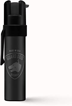 GUARD DOG SECURITY Police Edition Pepper Spray with Clip - Maximum Strength MC 1.44 - Pepper Spray Range up to 16 Foot - Made in USA