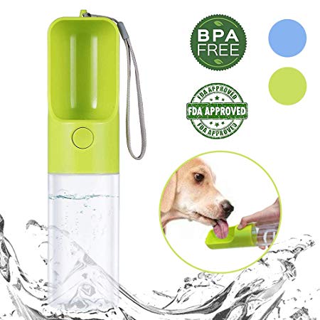 WanKoo Dog Water Bottle for Walking, Portable Dog Water Dispenser Leakproof Outdoor Pet Drinking Cup Travel Water Bottle for Dogs, Puppies, Cats 450ml