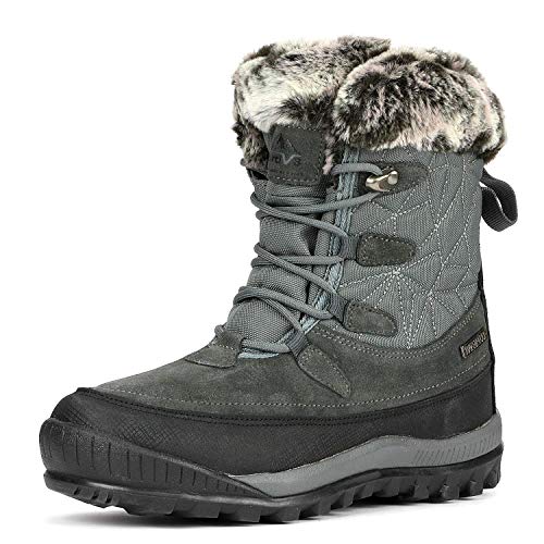 NORTIV 8 Women's A0052 Insulated Waterproof Construction Hiking Winter Snow Boots