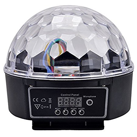 HOSL Super Wonderful LED RGB Crystal Magic Ball Effect light DMX Disco DJ Stage Lighting Great for Stage, Disco, Club, Party, DJ, KTV, Bar, Hotel, Home, Christmas, PartyWedding, Entertainment, Shows, Theme Park and Decoration Place