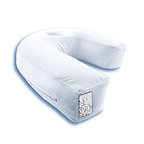 MKYUHP Side Sleeper U-Shaped Pillow with Ear Hole Relieve Neck Shoulder Back Pain,Bed and Travel Pillow with Washable Cotton Cover