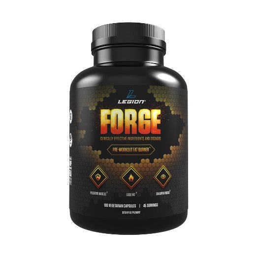 LEGION Forge - Fat Burner For Men and Women, All Natural Fat Burner to Finally Get Rid of Belly Fat, Caffeine Free Fat Burner That Works, 45 Servings, 180 Capsules