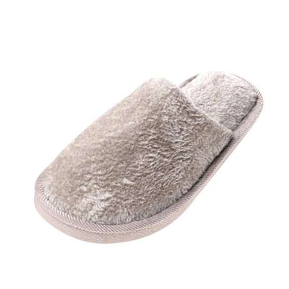 Qianle Men And Women Solid Candy Color Soft Super Indoor Winter Warm Slippers