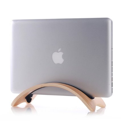 Walle Shop® Handcrafted Wooden Desk holder Stand For for Apple MacBook Pro