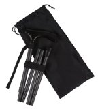 Ez2care Classy Adjustable Folding Cane with Carrying Case Metallic Grey