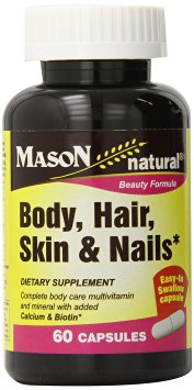 Mason Vitamins Body Hair Skin & Nails Beauty Formula, 60 Capsule