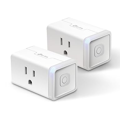Kasa Smart Plug Mini 15A, Apple HomeKit Supported, Smart Outlet Works with Siri, Alexa & Google Home, UL Certified, App Control, Scheduling, Timer, 2.4G WiFi Only, 2-Pack (EP25P2), White