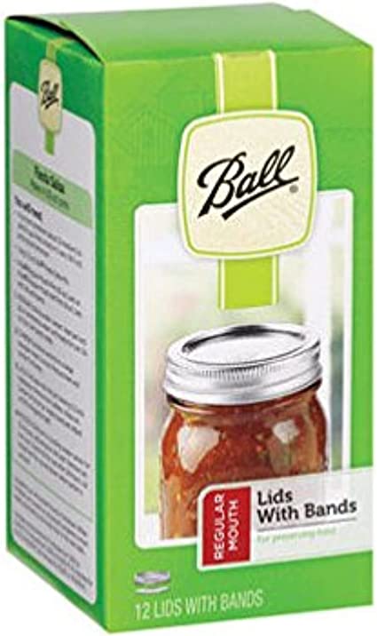 Ball Regular Mouth Bands With Dome Lids For Regular Mouth Jars Boxed