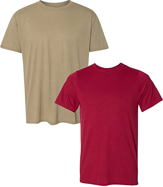 Gildan Men's Moisture Wicking Polyester Performance T-Shirt, 2-Pack