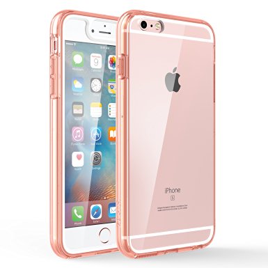 For iPhone 6 / 6s [Built-In HD Clear Screen Protector] For Apple Full-body Cover Clear PC Back Dual Layer   Impact Resistant Bumper Zarus Protection Hybrid (Rose Crystal)