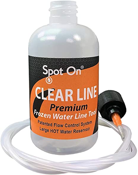 Clear Line - Frozen Water Line Tool - Patented Innovative New System - Large Hot Water Reservoir - 36 inch Firm Flex Tube - Made in the USA