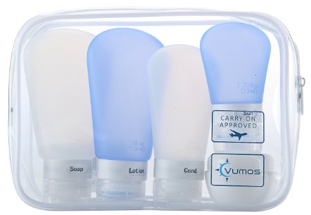 Travel Bottle Set with Leak Proof Silicone Bottles and Cream Jar in High Quality TSA Approved EVA Bag. Suitable for all Toiletries such as Shampoo, Conditioner and other Lotions. Bottles are 3 oz, 2 oz and 1.25 oz