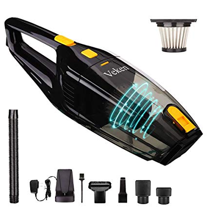 Veken Rechargeable Handheld Vacuum, Powerful Suction Cordless Vacuum, Portable Car Vacuum & Wet Dry Vacuum Cleaner for Floor/Pet/Car Cleaning