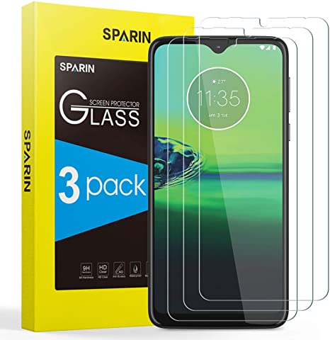 Moto G8 Play Screen Protector, [3-Pack] SPARIN Tempered Glass Screen Protector for Motorola G8 Play, Scratch Resistant, High Response