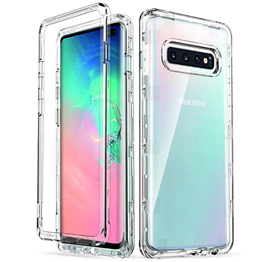 ULAK Galaxy S10 Plus Case, Heavy Duty Shockproof Rugged Protection Case Transparent Soft TPU Protective Cover for Samsung Galaxy S10  Plus 6.4 inch, Crystal Clear