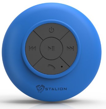 Stalion SS-SHWR-BTBLU Waterproof Bluetooth Portable Audio System Cyan Blue