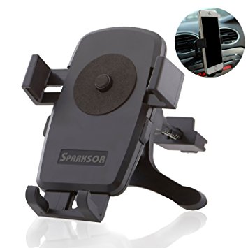SPARKSOR Universal Air Vent Phone Holder Adjustable Car Cradle,Car Mount With One Button Release and 360 Degrees Ratation for iPhone 7/7 Plus/6/6s Plus/5S,LG,Sony,HTC,Huawei and Other Mobile Phone