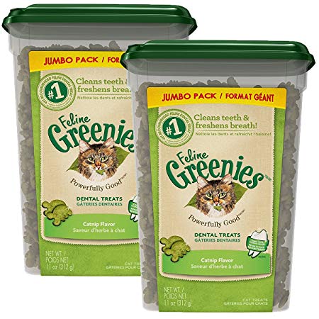 FELINE GREENIES Dental Cat Treats 11 oz 2 Pack