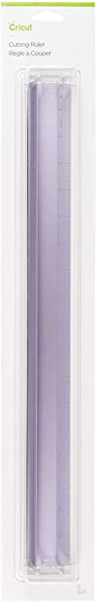 Cricut Metal Ruler - Safety Cutting Ruler for Use with Rotary Cutters, Cricut TrueControl knife, Xacto knife - Great For Quilting, Scrapbooking, Crafting and Paper Cutting - 18", [Lilac]