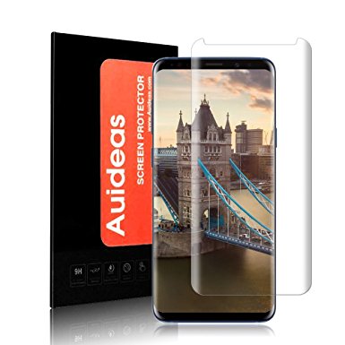 Galaxy S9 Plus Screen Protector, Auideas 3D 9H Curved Mobile Phone Glass Screen Protector For Samsung Galaxy S9 Plus [Clear]