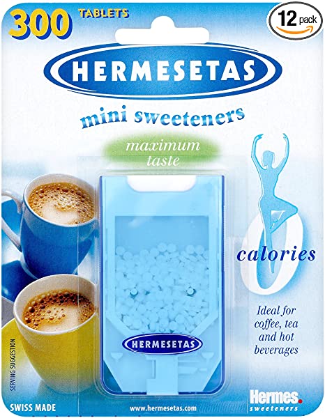 Hermesetas Mini Sweeteners 300 Tabs 4.5 g (Pack of 12)