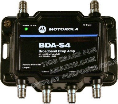 Motorola Signal Booster 4-Port BDA-S4 Cable Modem TV HDTV Amplifier