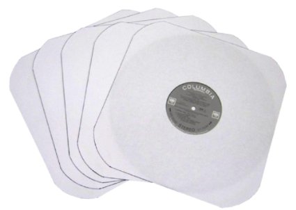 (50) White Heavyweight Paper Inner Sleeves for 12" Records - 12IW