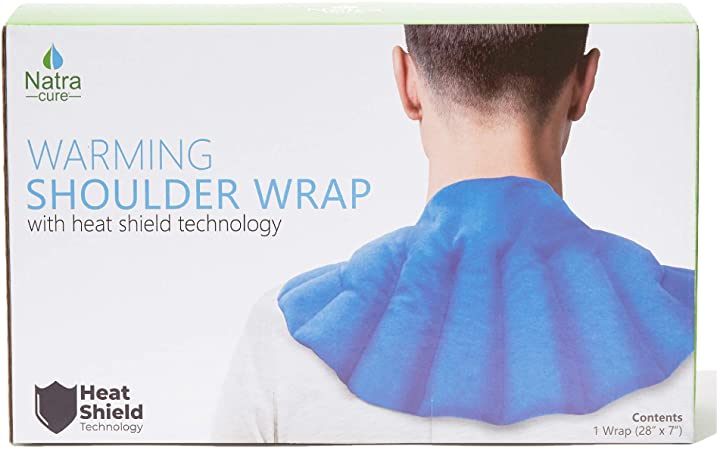 NatraCure Microwaveable Warming Shoulder Wrap Pad w/Heat Shield Technology