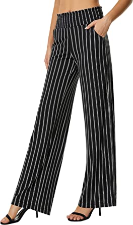 Urban CoCo Women's Boho Palazzo Pants Wide Leg Lounge Pants